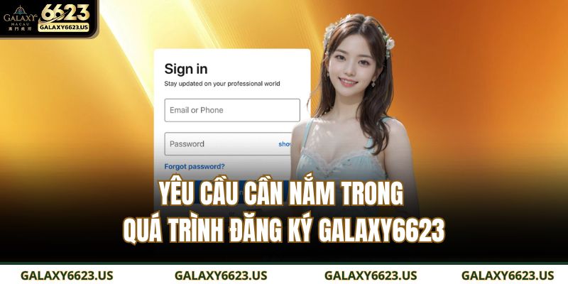 Yêu cầu cần nắm trong quá trình đăng ký GALAXY6623